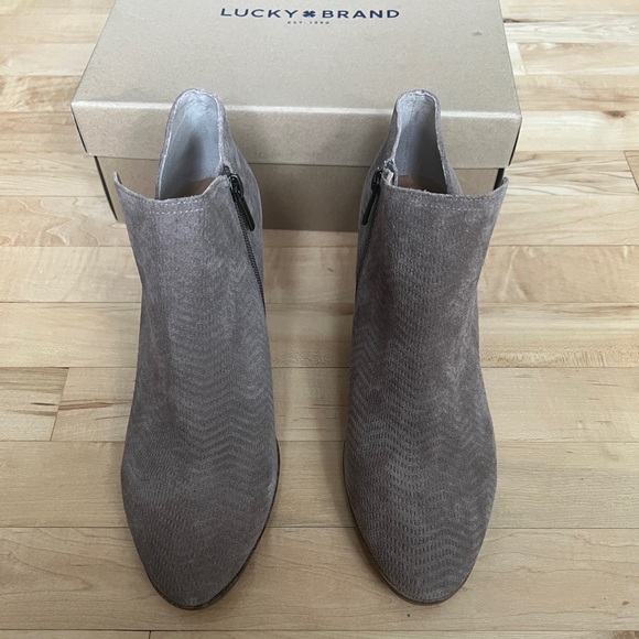 Lucky Brand Suede Ankle Booties - Picture 6 of 14